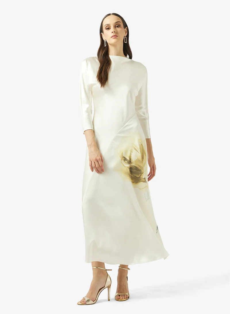 تيد بيكر فستان ماكسي بتفاصيل درزات منحنية